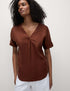 Marks & Spencer "Pure Linen V-Neck Relaxed Popover Blouse"